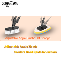 Kit de nettoyage professionnel pour aquarium Seaoura SR-513 7-en-1 : grattoir à algues, épuisette, râteau à gravier, brosse pour tubes, fourche pour plantes