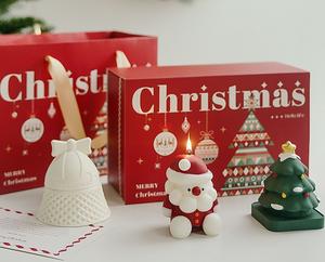 Wholesale Handmade Fragrance <b>Christmas</b> <b>Candle</b> Gift Set Cute <b>Christmas</b> <b>Tree</b> Santa Claus Bell Shape Scented <b>Candle</b> Gift Set - Product Image 2