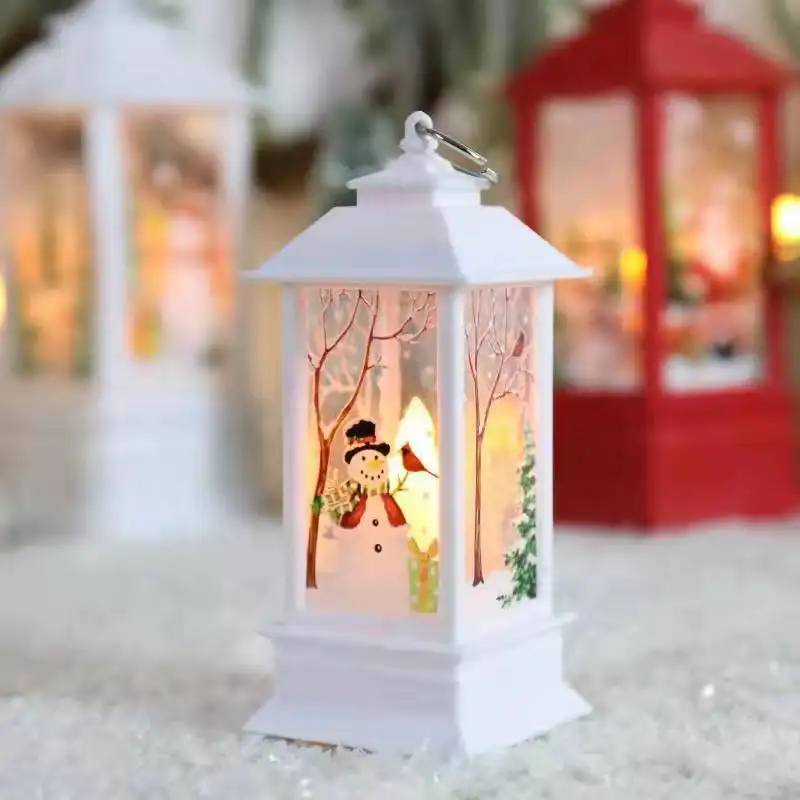 Lovely Cheap Christmas Wind Lantern Light Decoraciones navideñas Lámpara LED y linterna