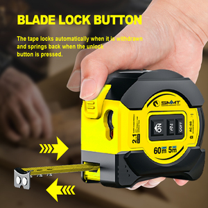 SMMT 2 IN1 Laser Tape Measure 50m/164ft Auto-Lock Retractable Steel Blade Imperial ODM OEM - Product Image 2