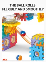 Meilleures ventes de jouets pour enfants, nouveau toboggan en marbre à construire soi-même, blocs de construction pour enfants, labyrinthe assemblé, toboggan en marbre, boîte cadeau éducative