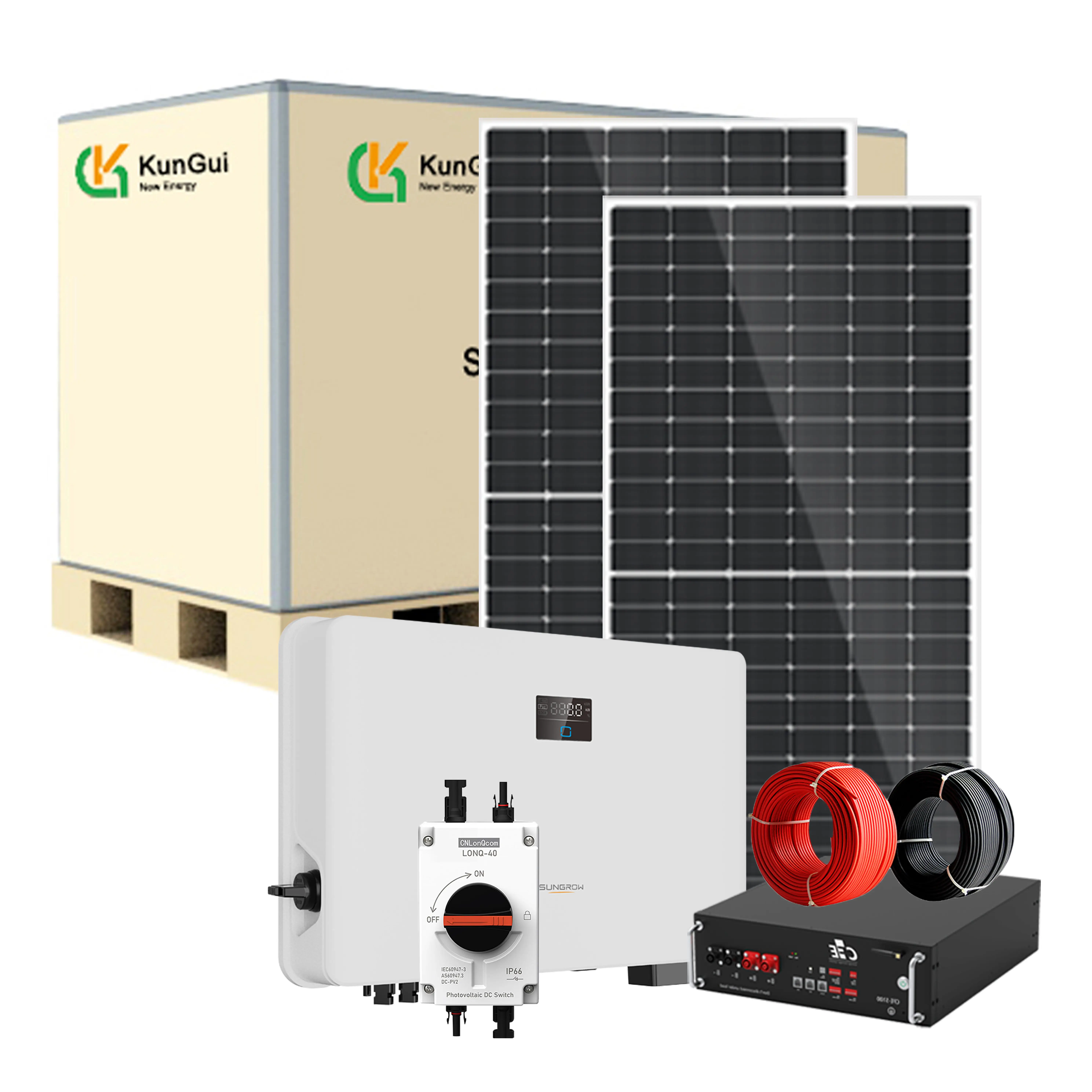 DIY 550 Watt Mono-Doppel-Doppelglas-Solarpanel 6 kW für Heimdesign Solarenergiesystem-Kits