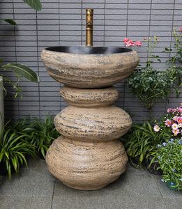 Lavabo sur pied en <span class=keywords><strong>pierre</strong></span> artificielle en résine écologique pour cour, <span class=keywords><strong>colonne</strong></span> extérieure, salle de bain, villa, jardin - Product Image 4