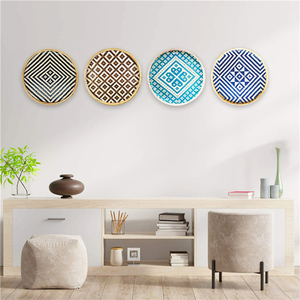 Décorations murales bohèmes en bois pour salon, chambre et studio – Pièces d'art brodées pour l'intérieur – Articles de décoration pour la maison - Product Image 5