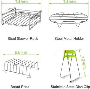 Juego de accesorios Chengke para 4 4,2 5 5,5 5,8 QT Gowise Cosori Phillips Ninja Cozyna <span class=keywords><strong>Air</strong></span> <span class=keywords><strong>Fryer</strong></span> 12PCs Juego de utensilios para hornear Compatible - Product Image 5