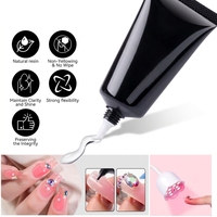Colle UV pour Ongles, Gel de Fixation Strass, Gel de Montage Diamant 3D, Salon DIY Nail Art