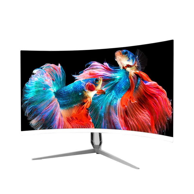 Monitor lengkung 2K Gamer LED, Monitor 24 inci 4K 27 inci layar PC komputer Laptop Monitor LCD 20 inci 165Hz