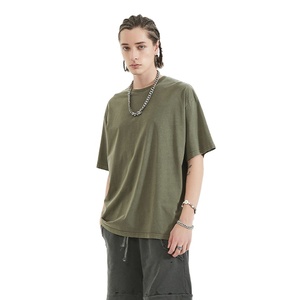 100% Cotton Oversize Mens T-shirt Short Sleeve Hemp Men's T-shirt Hemp Cotton Tee Blank Plain O-neck T Shirt Men Sustainable Tee - Product Image 2