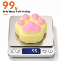 Pain réaliste en forme de patte de chat en PU souple - Jouet anti-stress à remontée ultra-lente