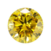 Belle pierre de moissanite ronde jaune doré, pierre libre colorée, cabochon de moissanite, pierre centrale en moissanite