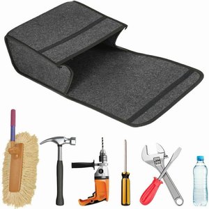 Dark Gray Foldable Car Boot Organizer <b>Storage</b> <b>Bag</b> Non Slip 3D Interior Tool Holder for Auto Trunk - Product Image 2