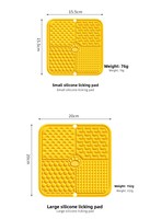 Tapis de léchage rectangulaire moderne, mignon et élégant pour chiens et chats, pliable, en silicone de qualité alimentaire, avec ventouse, étanche et écologique