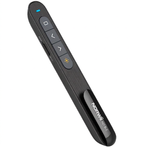 รีโมทไร้สาย N27 BLE พร้อมเลเซอร์พอยเตอร์สีแดง,  รีโมทคลิกเกอร์สำหรับงานนำเสนอพร้อมเลเซอร์พอยเตอร์แบบ USB สำหรับ <span class=keywords><strong>Powerpoint</strong></span> (สีดำหรือสีขาว) - Product Image 1