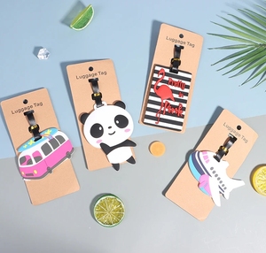 Bán buôn biểu tượng tùy chỉnh bảo vệ môi trường có thể ghi cao su PVC du lịch nhựa hành lý hành lý <span class=keywords><strong>Tag</strong></span> cho túi - Product Image 6