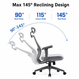 Silla de Oficina Ergonómica Contemporánea, Respaldo Alto, Multifuncional, Ejecutiva, Ajustable, con Reposacabezas, Base de Nailon Moderna, Material de Espuma - Product Image 2