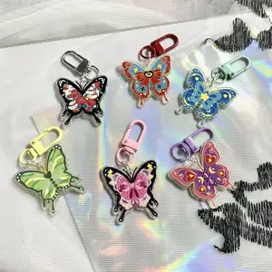 Hot Selling Colorful Butterfly Ins Style High Quality Custom Acrylic Key Chain