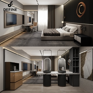 Suministro Integral de Muebles Modernos para Hoteles, Conjuntos de Dormitorio con Paquete Completo para Habitaciones Comerciales - Product Image 4