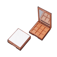 Palette d'ombres à paupières miroir à succion magnétique du fabricant Boîte vide Neuf couleurs Neuf grilles Emballage cosmétique recyclable