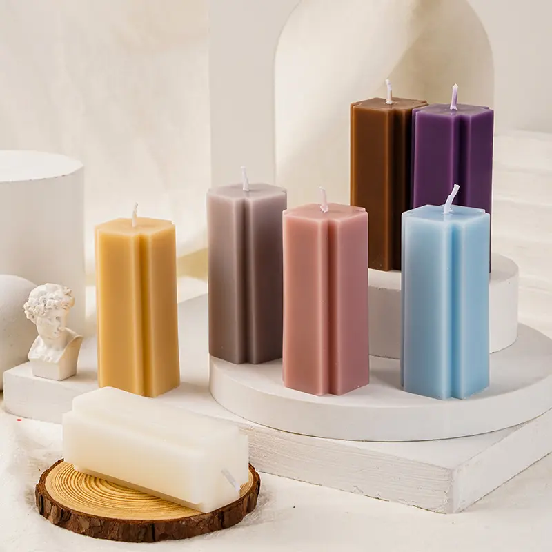 Bougies pilier en forme de long burning bougies avec bougies parfumées en rupture de stock Home Decor
