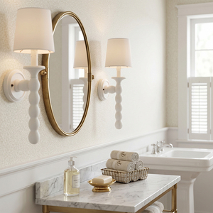 Lámpara de Pared Moderna de Madera y Metal, Estilo Nórdico, para <span class=keywords><strong>Dormitorio</strong></span>, Lámpara de Noche, Decoración Rústica Americana, Lámpara de Pared Retro con Cuentas - Product Image 4