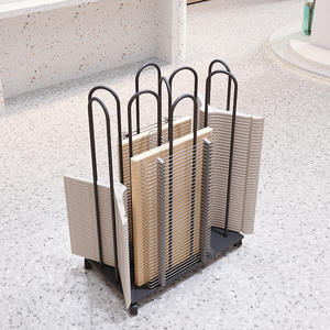 <span class=keywords><strong>Carrello</strong></span> Porta Tessuti Mobile Resistente con Ruote, Organizzatore Tessile Multicomparto per Tende e Campioni - Product Image 3