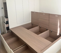 SEAJOIN TTM-1 Armoire en bois sur mesure de style chinois, lit tatami, design moderne et simple, mobilier de chambre avec dressing intégré pour toute la maison