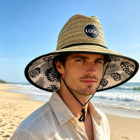 Topi Denim Berlogo Bulu Terlaris untuk Pria, Pelindung Matahari Pantai, ODM/OEM