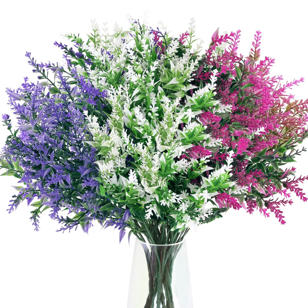 인공 꽃 자외선 방지 가짜 플라스틱 꽃 도매 플라스틱 인공 꽃 장식