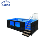 Piscine en conteneur maritime Suihe de 20 pieds et 40 pieds en vente, maison préfabriquée en conteneur avec piscine