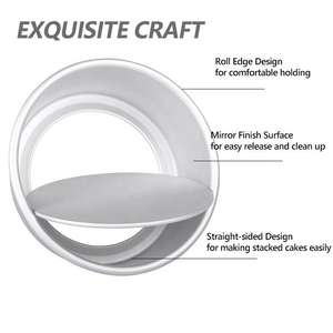 2/4/6/8/10/12/14 inç cheesekek fırın tepsisi pasta kek kalıp şifon sabit taban alt ile yuvarlak kek tepsisi kalıp - Product Image 4