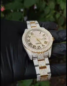 Montre mécanique à quartz en acier inoxydable de haute qualité pour hommes, style luxueux audacieux, brillance éclatante, moderne - Product Image 5