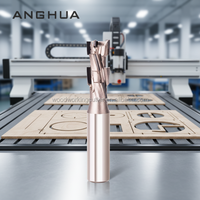 Fresa CNC de diamante PCD de grado industrial con estría espiral para fabricación de muebles de alto volumen y proceso de nesting