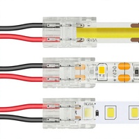 Connecteur de bande LED RGB sans soudure 2P 8 mm pour application sur carte de circuit imprimé, boîtier PC, étanche IP65