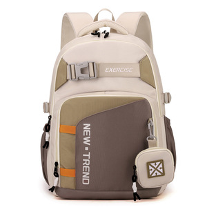 New Trend <b>Backpack</b> <b>Large</b> Capacity Waterproof Unisex Casual Sports Hiking Bag <b>School</b> Education Gray Green Black Coffee Color - Product Image 5