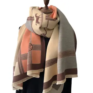 Modischer Damen-Winterschal großer Schal und langer Mantel farbliche Imitation Schaffolle und warme Seide aus Kaschmir