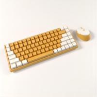Clavier sans fil BT5.0 hybride mécanique multicolore rétro-éclairé, clavier d'ordinateur sans fil USB 2.4G compact mignon 80% 84 touches