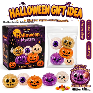 Boîte Mystère de Pâtes à la Viande d'Halloween – Cadeau Surprise, Fournitures de Fête, Jouet Squishy Anti-Stress en Forme de Fantôme - Product Image 5