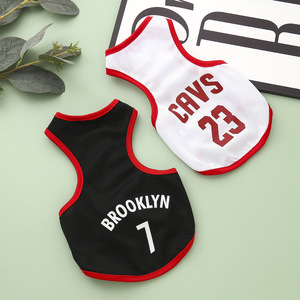 Chaleco de baloncesto para mascotas, ropa deportiva transpirable de verano para perros, gatos, tamaño pequeño y mediano - Product Image 3