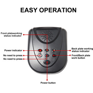 Porta Targa Elettrico Nascosto per Ecuador con Telecomando e Otturatore, Standard USA, Nero - Product Image 4