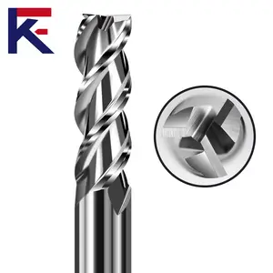 Kf Carbide 55 Hrc 3 Fluiten Frees Voor Aluminium Platte Kop Carbide Eindmolen