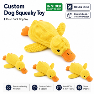 Giocattolo di Peluche a Forma di Anatra per Cani e Gatti, con <span class=keywords><strong>Suono</strong></span> Realistico, Gioco Interattivo da Masticare, Grande, Giallo, per Interni ed Esterni - Product Image 1