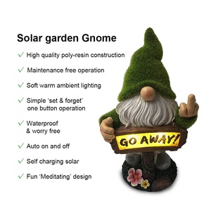 庭の庭の装飾は樹脂のgnome像を群がらせ、人工の苔は指の樹脂の庭のgnome像を弾き終えました - Product Image 4