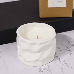 Fragancia personalizada vainilla té helado naranja personalizado único cerámica vela recipiente velas perfumadas con etiqueta privada - Product Image 2