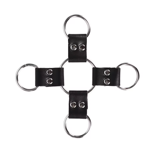 مجموعة أدوات تقييد جنسية من وايزو، مجموعة ألعاب جنسية مع أصفاد لليدين والكاحلين، مجموعة تقييد مع غطاء للعينين وأداة للدغدغة - Product Image 3