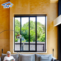 Fenêtres coulissantes modernes sur mesure à rupture de pont thermique, cadre en alliage d'aluminium, sécurité, fenêtres coulissantes de cuisine pour villa, hôtel