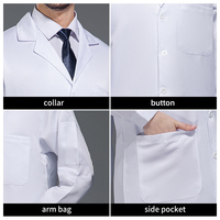 Blouse de laboratoire de travail à manches longues Uniformes de travail de laboratoire personnalisés Tops Manteaux