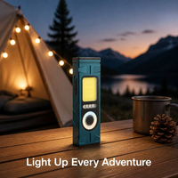 Linterna LED+COB de Bolsillo EDC, Doble Luz, Carga Tipo-C, Impermeable, con Imán y Clip para Bolígrafo