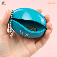 Porte-clés unisexe avec logo personnalisable, porte-monnaie en caoutchouc vierge, portable en plastique, PVC, silicone, porte-monnaie