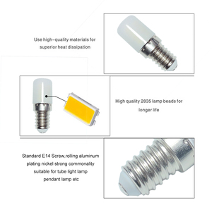 Mini T18 tủ lạnh ánh sáng bóng đèn 220V 1.5W <span class=keywords><strong>E14</strong></span> sữa thủy tinh trắng ấm tủ lạnh dẫn đèn thay thế đèn sợi đốt - Product Image 5