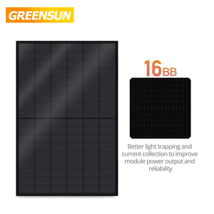 Vendedores de paneles solares Greensun tipo n 425W 430W 435W 440W Panel solar bifacial Todo Negro <span class=keywords><strong>440wp</strong></span> - Product Image 2
